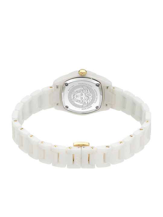 Versace Women Embellished Dial & Ceramic Bracelet Style Straps Analogue Watch VE9F00224-2