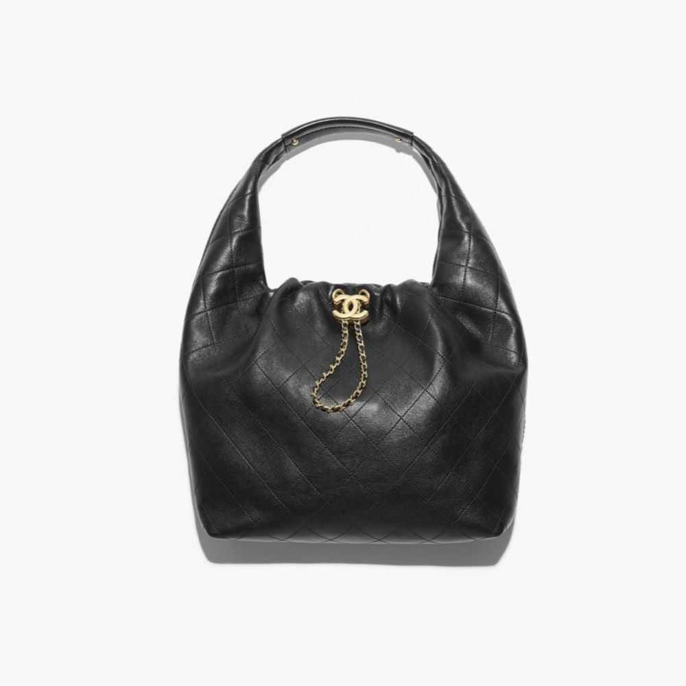 Chanel Maxi Black Iconic 26C Hobo Bag-thumb-3