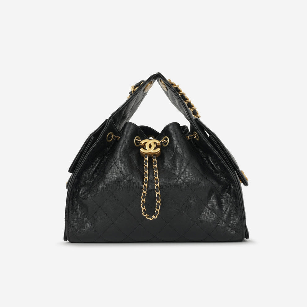 Chanel Maxi Black Iconic 26C Hobo Bag-thumb-0