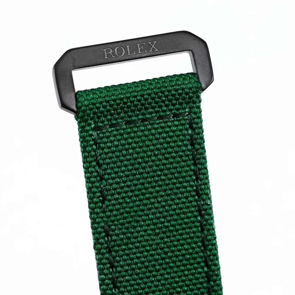 Rolex DiW Submariner "Parakeet" Green Strap Watch 116610-7