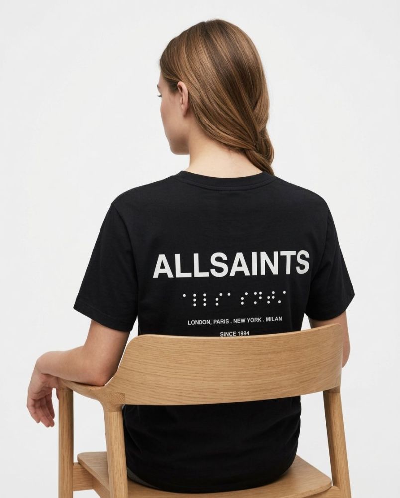 All Saint Black Premium Quality Women T-shirt-1