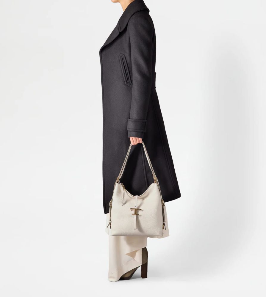 Tod's Timeless White Leather Shoulder Bag-1