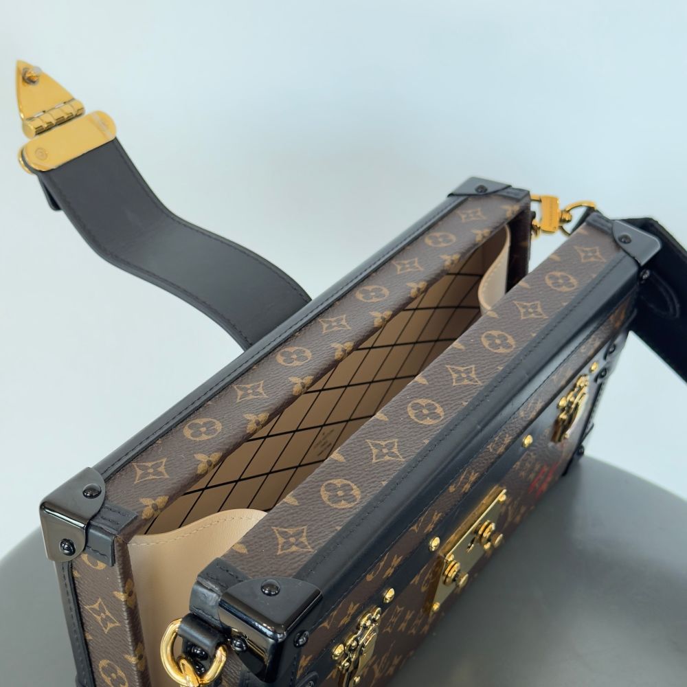 Louis Vuitton Petite Malle East West Brown HandBag-4