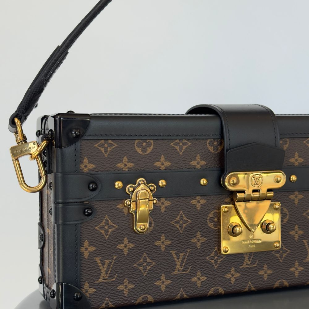 Louis Vuitton Petite Malle East West Brown HandBag-6