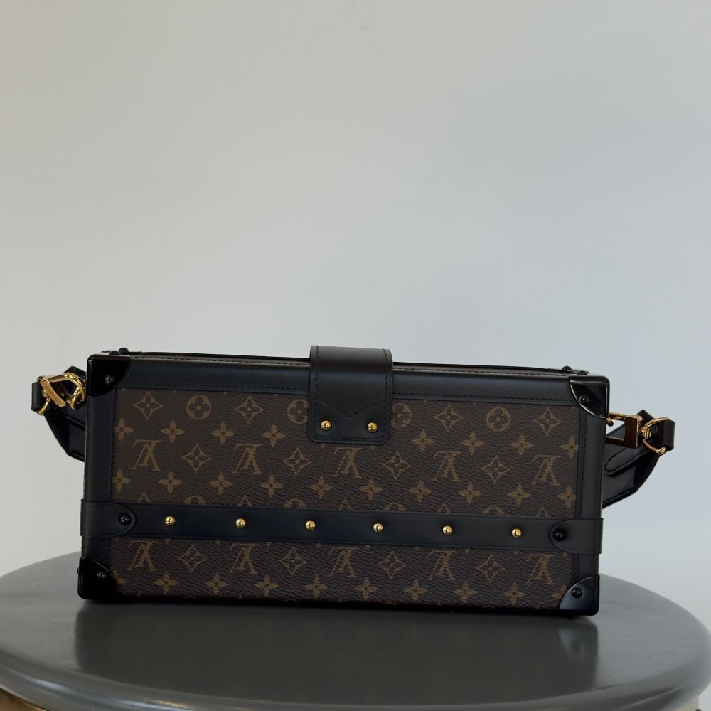 Louis Vuitton Petite Malle East West Brown HandBag-11