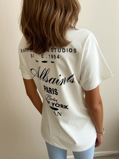 All Saint White Premium Quality Women T-shirt-2