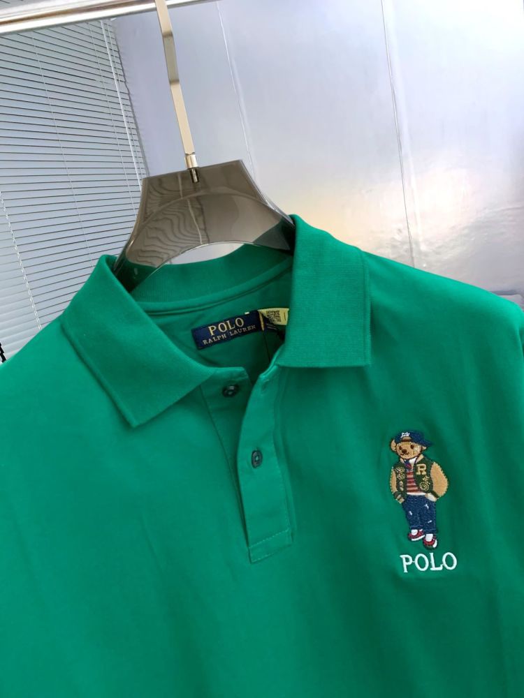 Ralph Lauren Green Premium Collar T-shirt-2