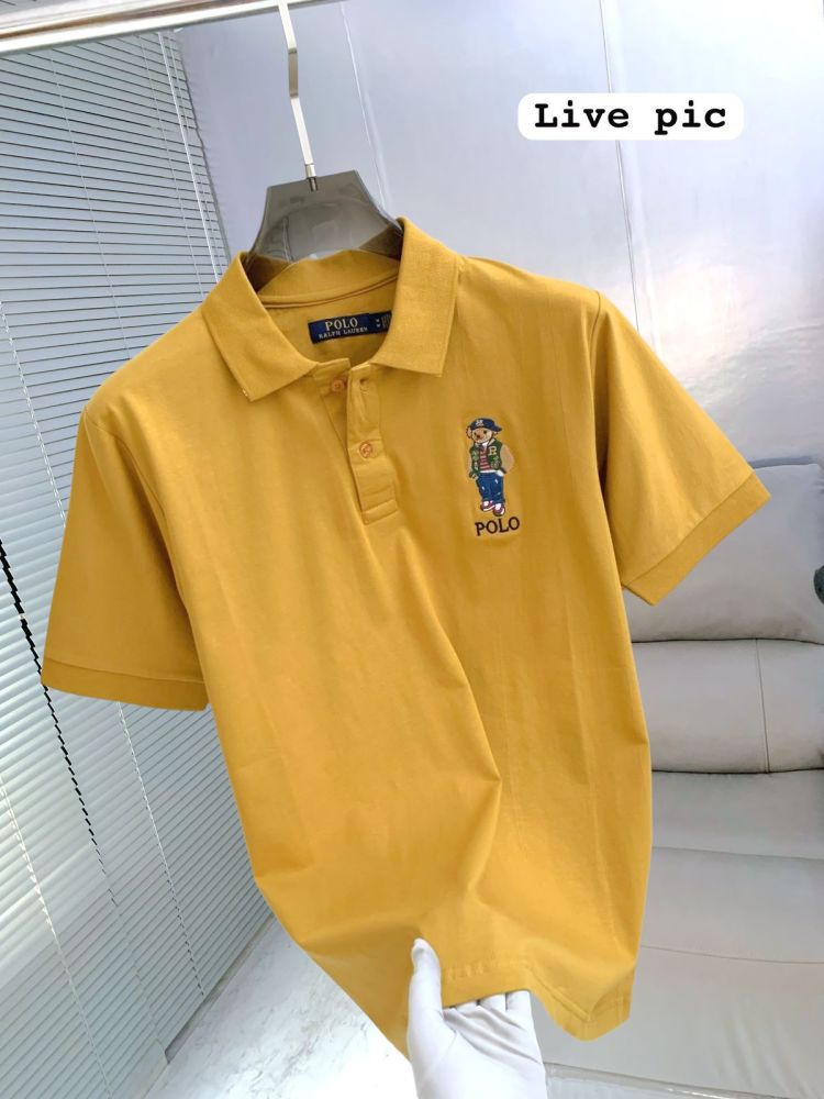 Ralph Lauren Yellow Premium Collar T-shirt-1