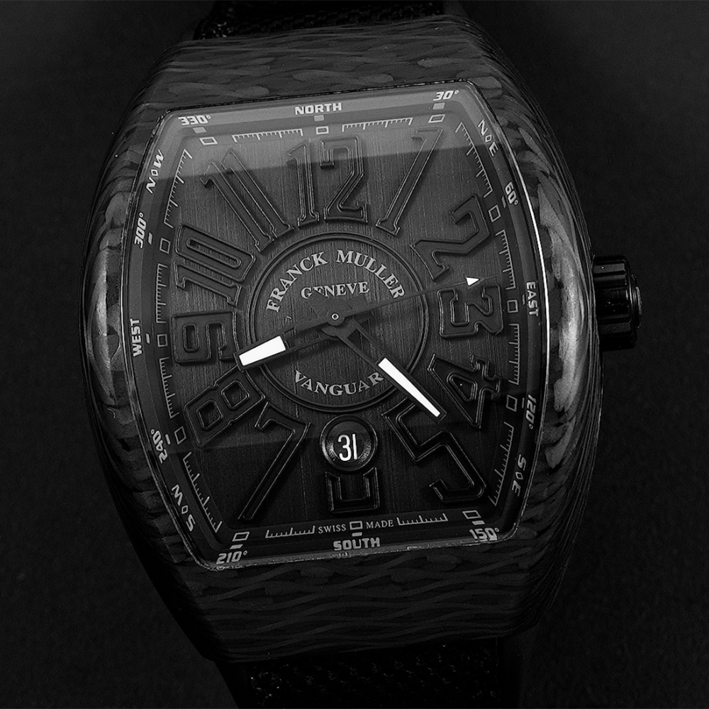 Franck Muller Men's Vanguard Black Leather Band Automatic Watch V45 SC DT CARBON.NR-4