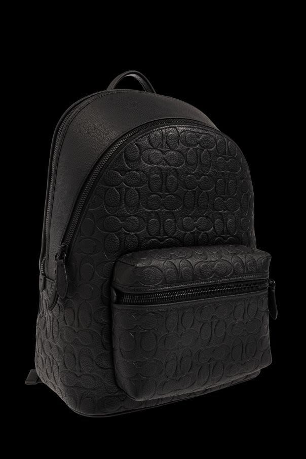 Coach West Houston Black in Signature Backpack-thumb-1