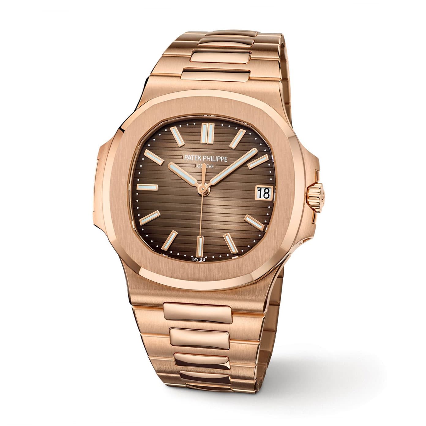 Nautilus Patek Philippe Rose Gold Brown Dial 40mm Watch 5711R-001 thumbnail 6