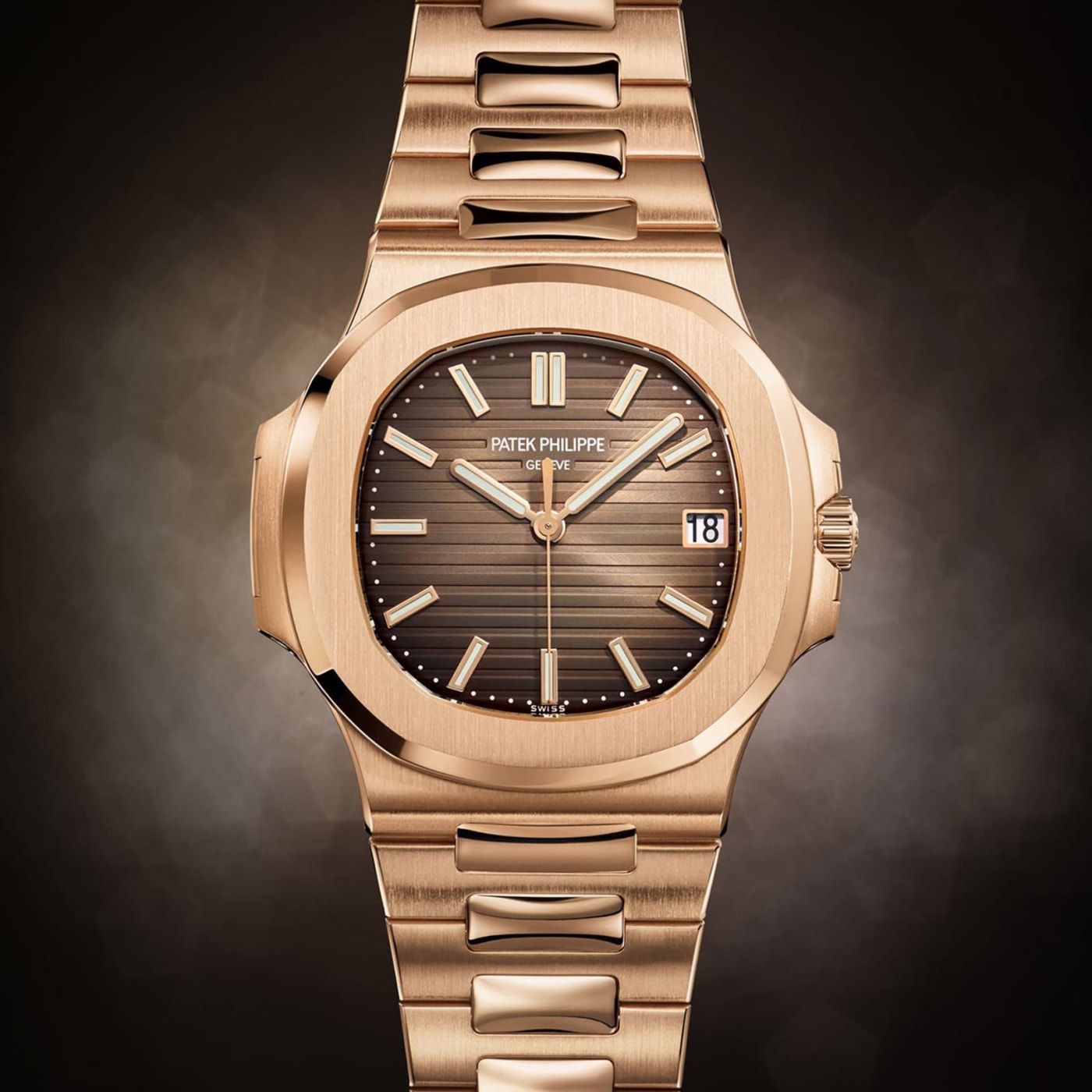Nautilus Patek Philippe Rose Gold Brown Dial 40mm Watch 5711R-001 thumbnail 5