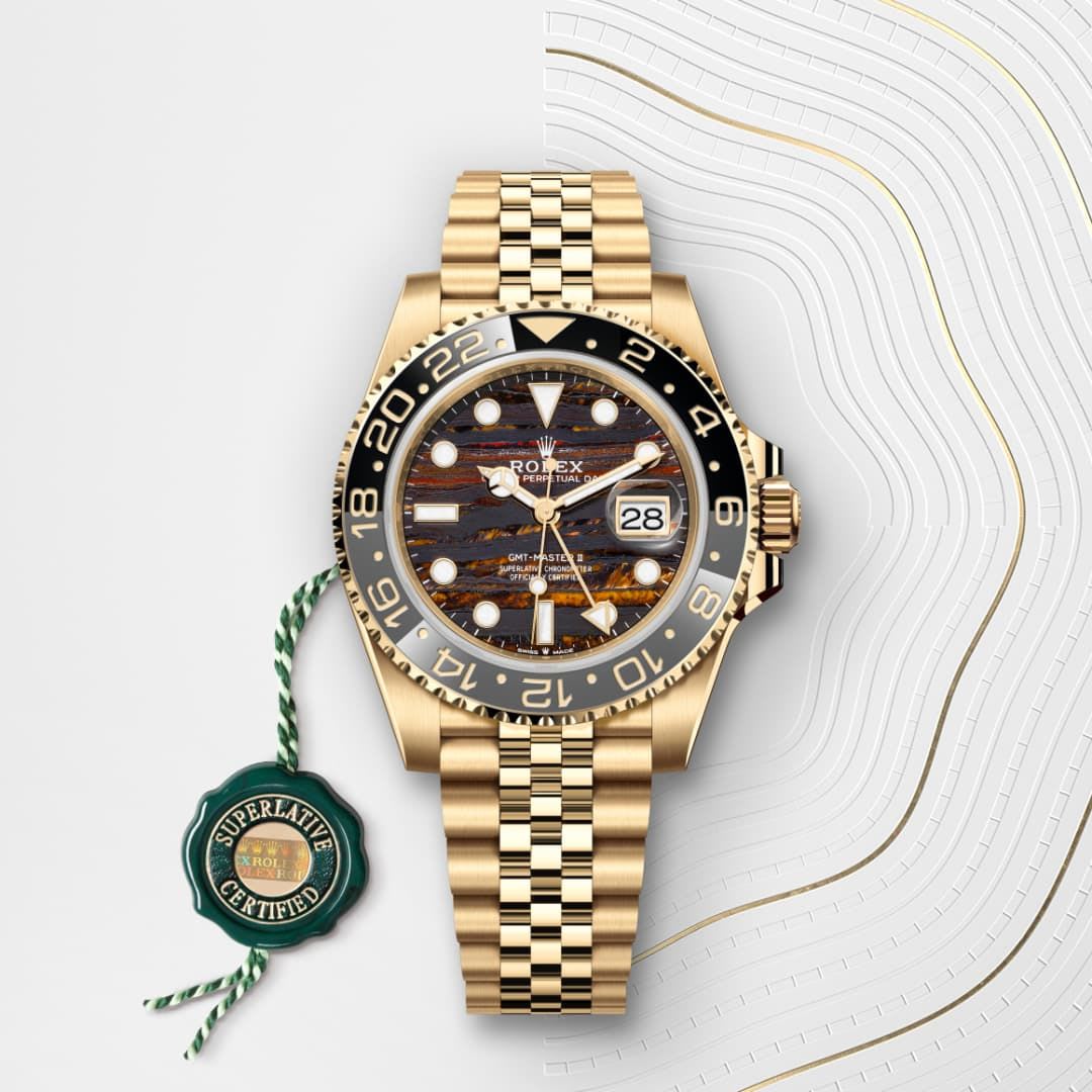Rolex GMT-Master II Oyster, 40 mm, yellow gold M126718GRNR-0002 thumbnail 8