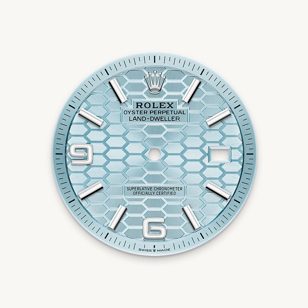 Rolex Land-Dweller Oyster, 40 mm, Platinum and Blue Dial Watch M127336-0001 thumbnail 3