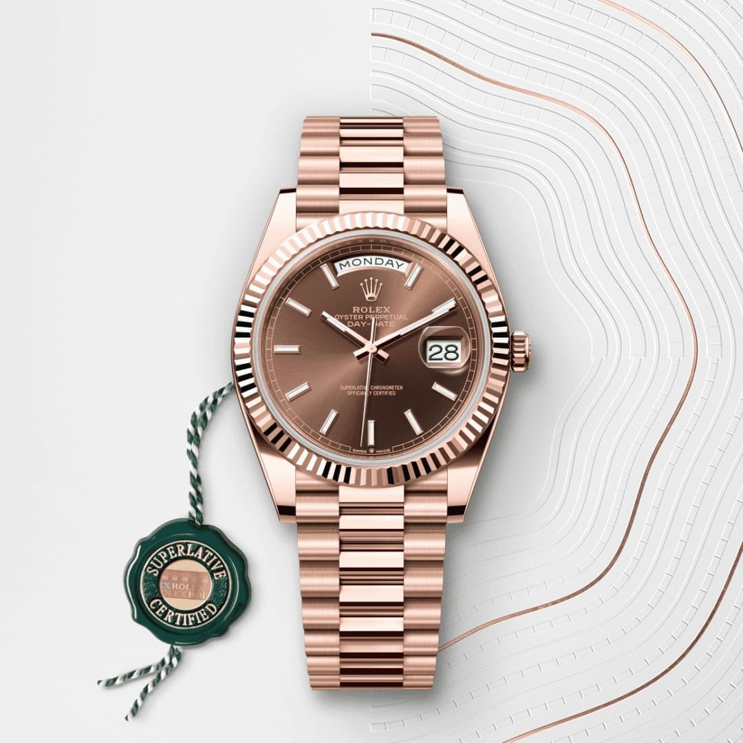 Rolex Day-Date 40 Oyster Everose Gold Mens Watch 228235 thumbnail 8