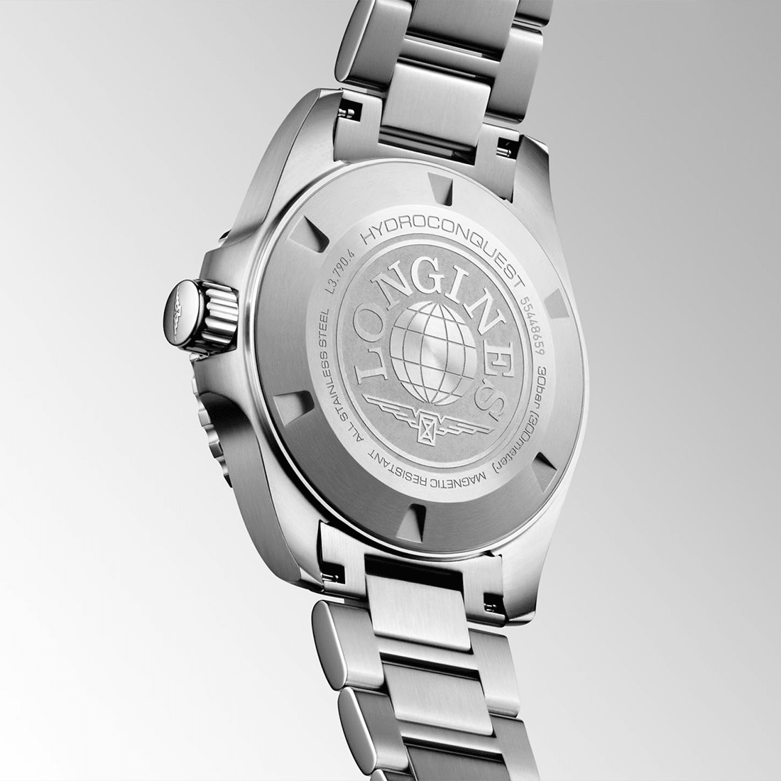 Longines HydroConquest GMT Automatic Green Dial Watch L3.790.4.06.6 thumbnail 4