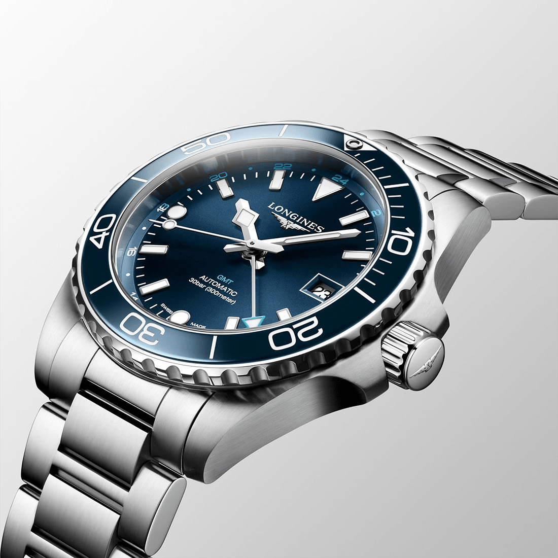 Longines HydroConquest GMT Automatic Blue Dial Watch L3.790.4.96.6 thumbnail 6