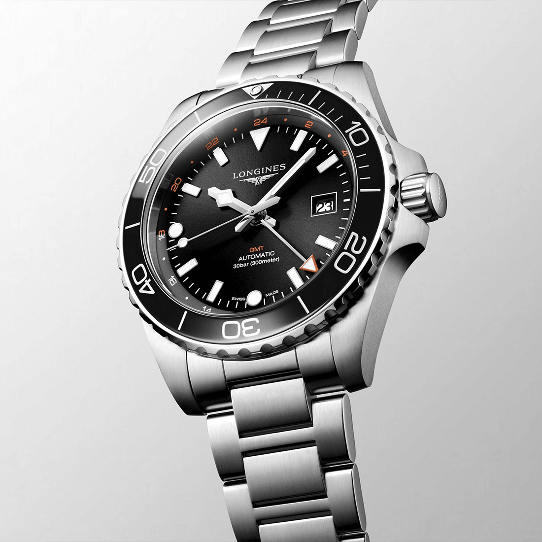 Longines HydroConquest GMT Automatic Black Dial Watch L3.890.4.56.6 thumbnail 7