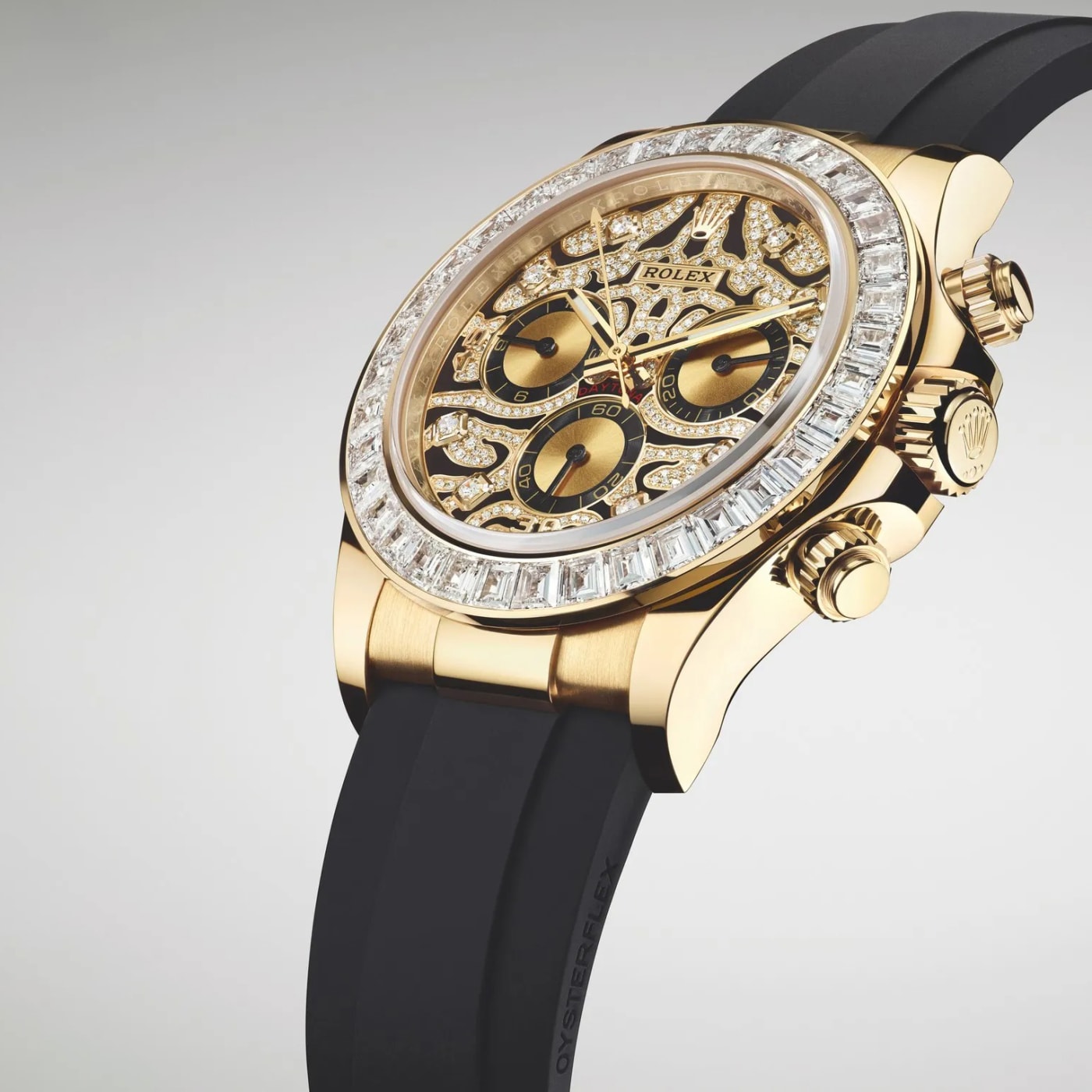 Rolex Luxury Gold Plated Unisex Analog Chronography Watch thumbnail 6