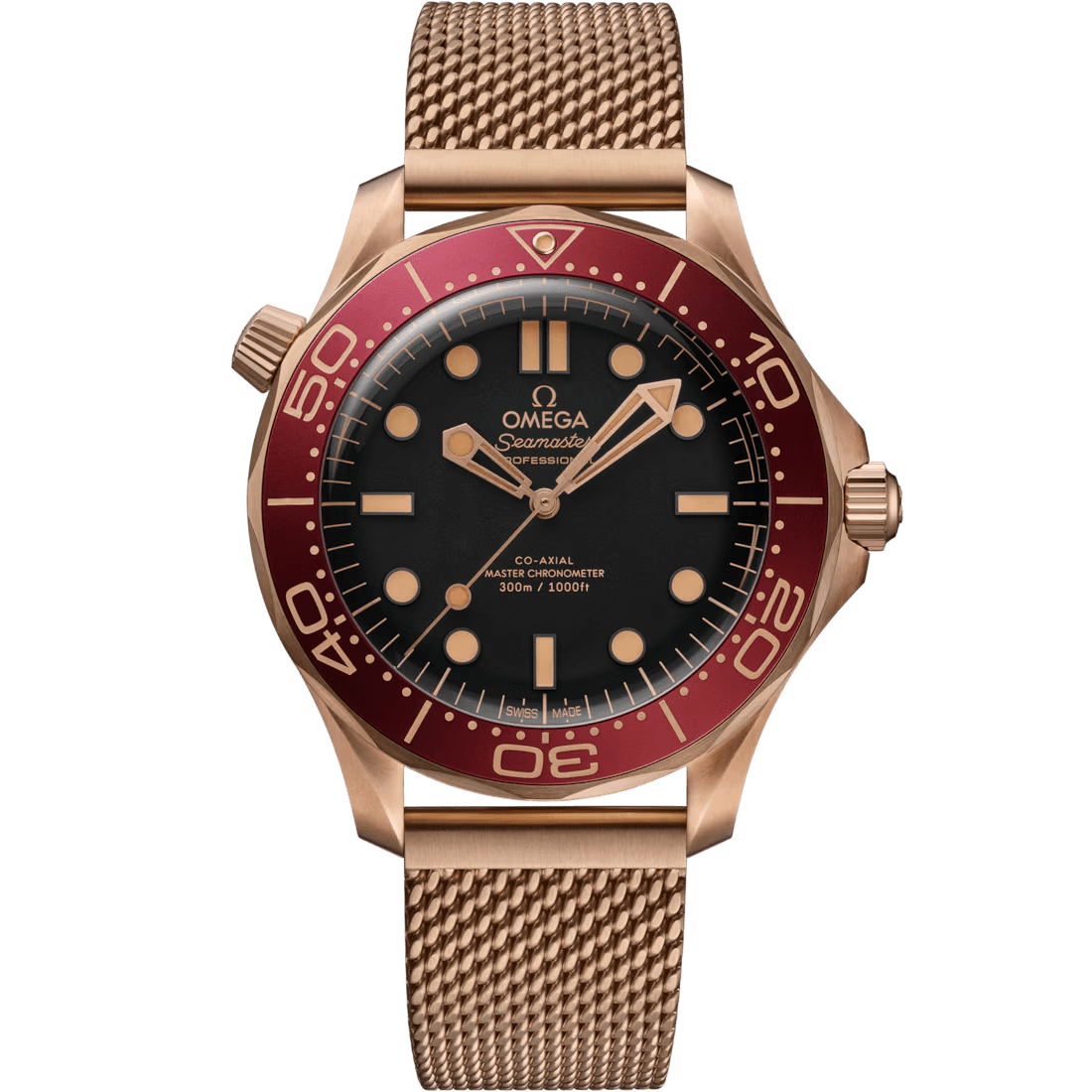 Omega Seamaster Diver 300M In Bronze Gold Watch 210.90.42.20.01.003 thumbnail 4