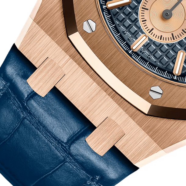 Audemars Piguet Royal Oak Selfwinding Chronograph Rose Gold Blue Index 41mm Blue Leather 26331OR.OO.D315CR.01 thumbnail 7