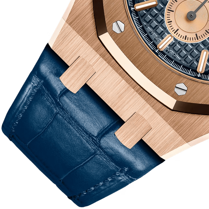 Audemars Piguet Royal Oak Selfwinding Chronograph Rose Gold Blue Index 41mm Blue Leather 26331OR.OO.D315CR.01 thumbnail 5