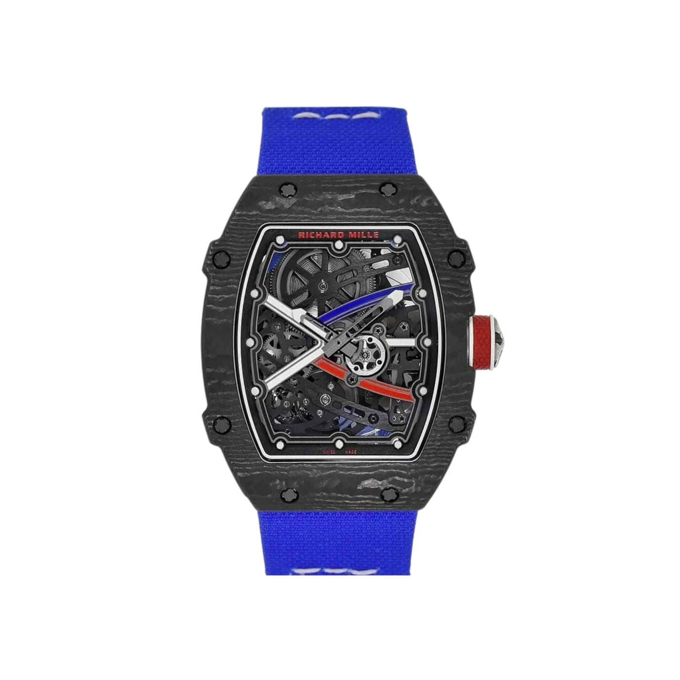 Richard Mille RM 67 RM67-02 Black Dial and Blue Strap Mens Watch