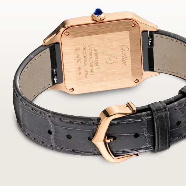 Cartier Santos Dumont quartz movement, rose gold, leather Band watch WGSA0022 thumbnail 3