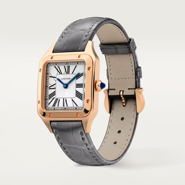 Cartier Santos Dumont quartz movement, rose gold, leather Band watch WGSA0022 thumbnail 5