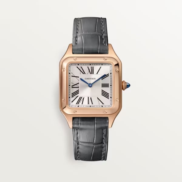 Cartier Santos Dumont quartz movement, rose gold, leather Band watch WGSA0022 thumbnail 10