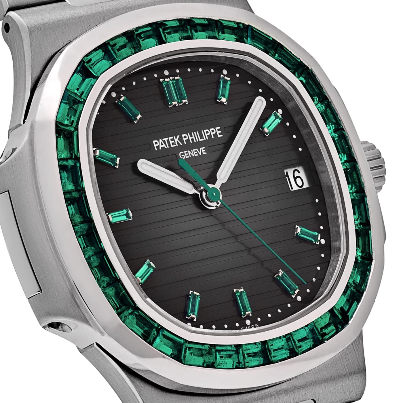 Patek Philippe Nautilus 5711/113P-001 Platinum Emeralds Black Dial thumbnail 2