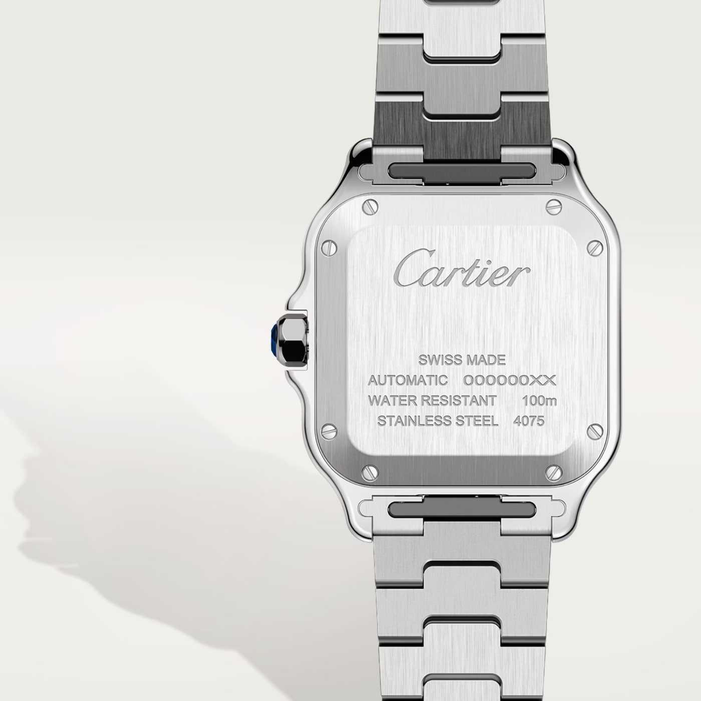 Santos de Cartier watch - automatic movement, steel, interchangeable metal CRWSSA0029 thumbnail 2