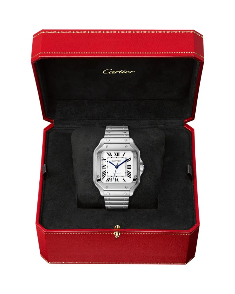 Santos de Cartier watch - automatic movement, steel, interchangeable metal CRWSSA0029 thumbnail 6