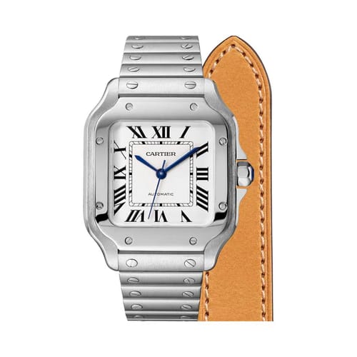 Santos de Cartier watch - automatic movement, steel, interchangeable metal CRWSSA0029 thumbnail 4