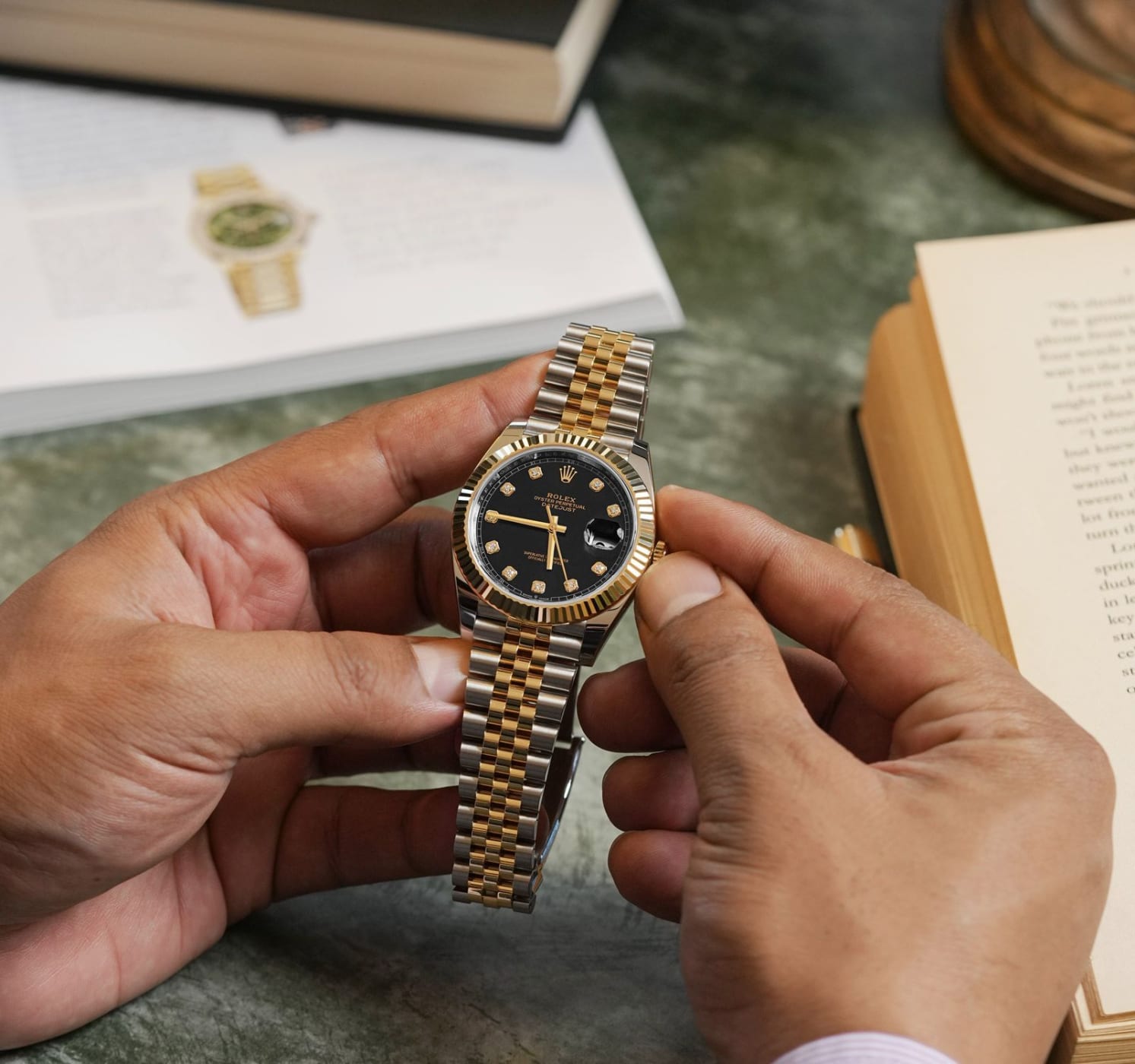 Rolex Datejust 41 Black Diamond Dial Steel and 18K Yellow Gold 126333-10DIBABLK thumbnail 9