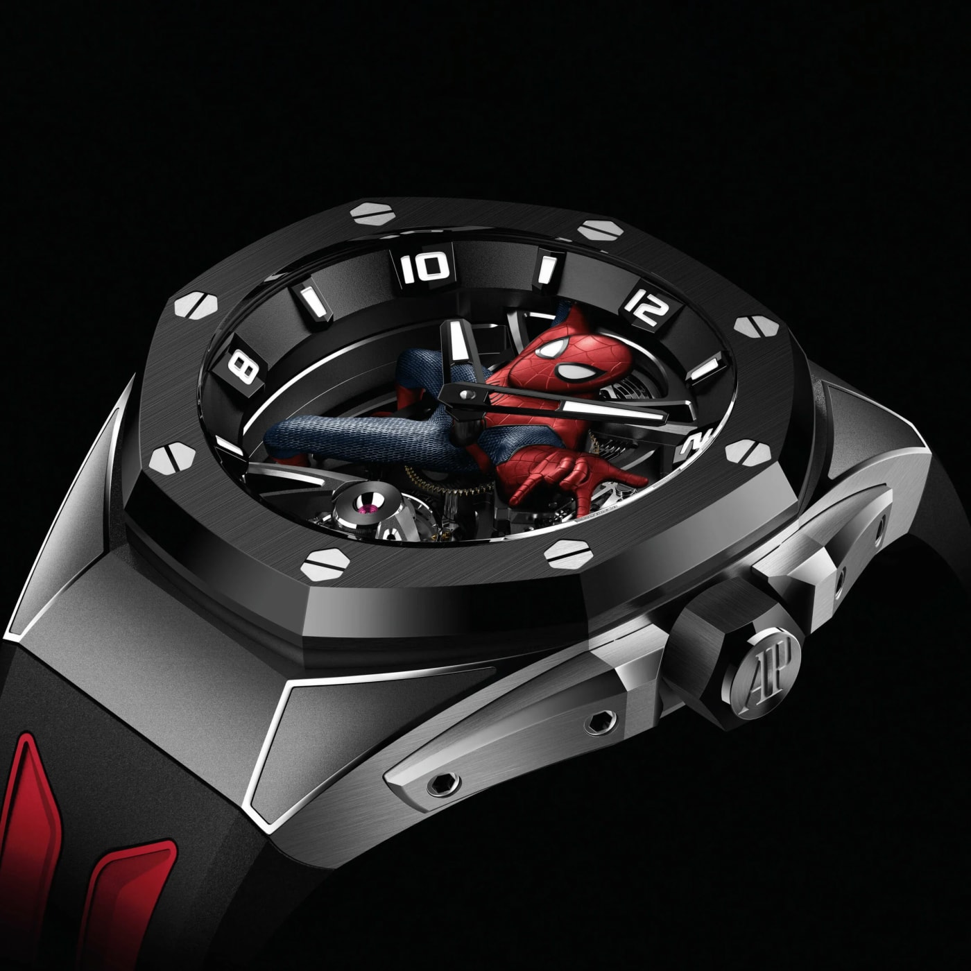 Audemars Piguet unveils new Royal Oak Concept Tourbillon “Spider-Man” 42mm, Hand-wound AP Calibre 2974 thumbnail 3