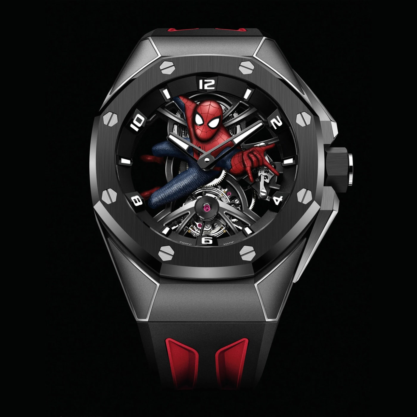 Audemars Piguet unveils new Royal Oak Concept Tourbillon “Spider-Man” 42mm, Hand-wound AP Calibre 2974 thumbnail 4