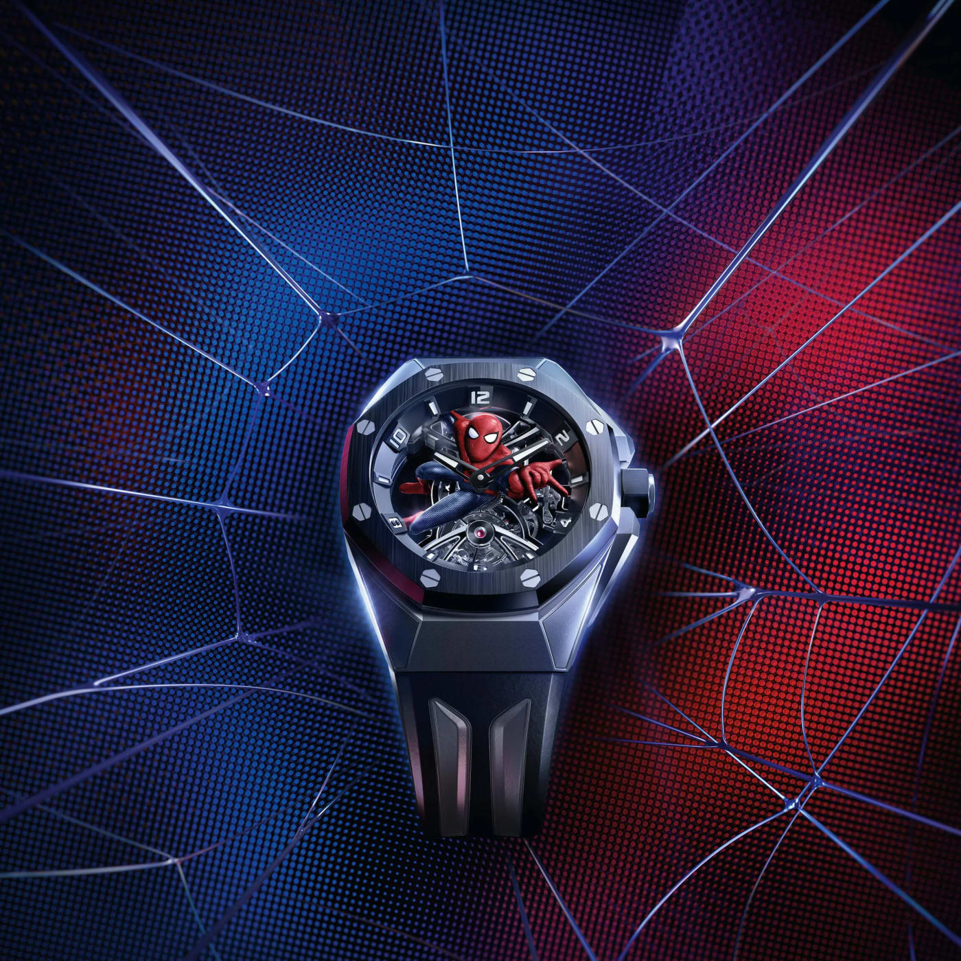 Audemars Piguet unveils new Royal Oak Concept Tourbillon “Spider-Man” 42mm, Hand-wound AP Calibre 2974 thumbnail 4