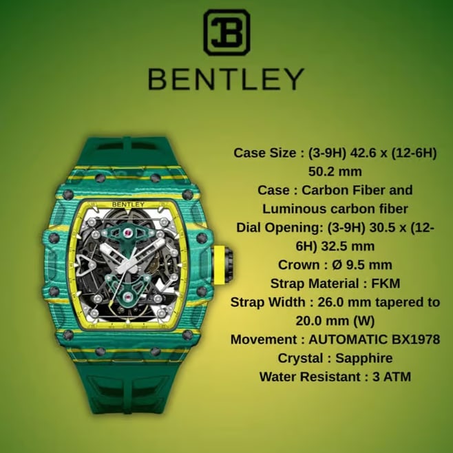Bentley THE VIBRANCE Automatic Men 50.2 mm BL-71-11 thumbnail 3