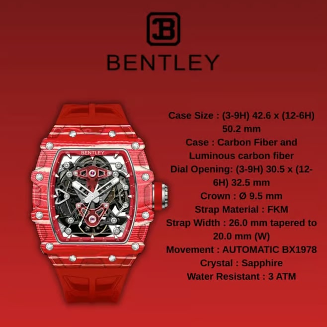 Bentley THE VIBRANCE Automatic Men 50.2 mm BL-71-85 thumbnail 3