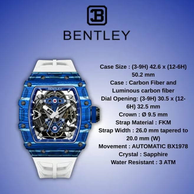Bentley THE VIBRANCE Automatic Men 50.2 mm BL-71-66 thumbnail 3