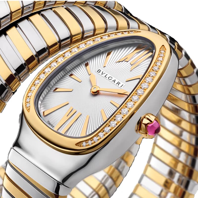 Bvlgari Serpenti Tubogas Watch,35 mm, Stainless Steel Yellow Gold 103797 thumbnail 3