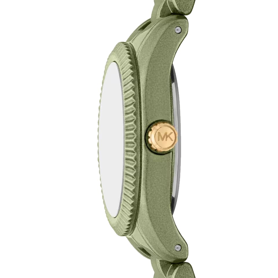 MICHAEL KORS NoColour Lexington 26 mm Green Dial Stainless Steel Analogue Watch for Women - MK7517LE thumbnail 3