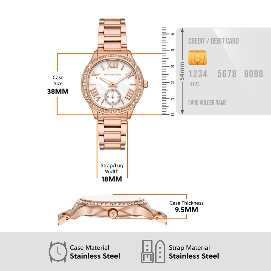 Michael Kors Women Rose Gold Sage Stainless Steel Analog Watch - 1010644 thumbnail 4