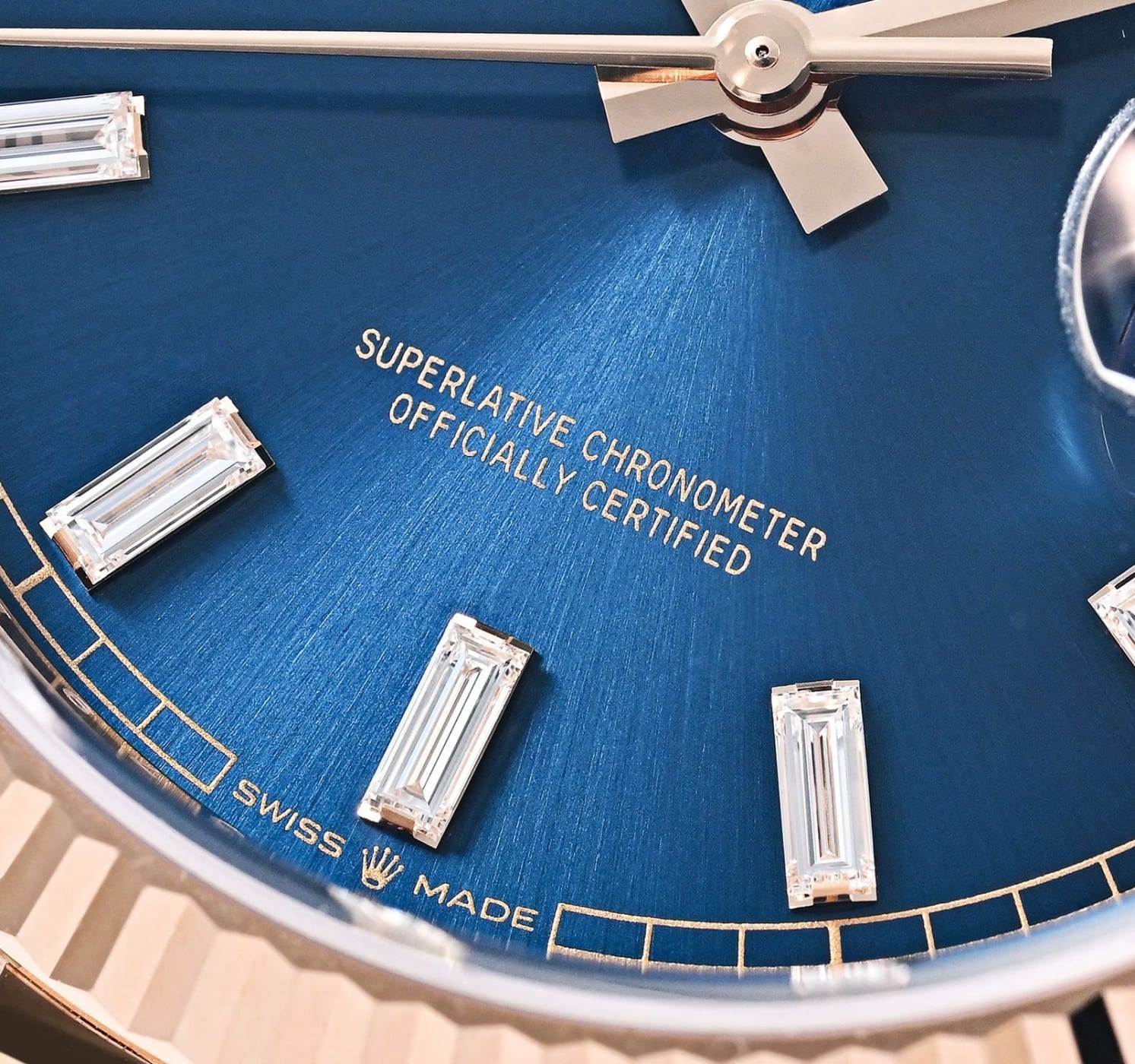 Rolex Day-Date Rose Gold, 36 mm 128235-BLUGRN10BR thumbnail 4
