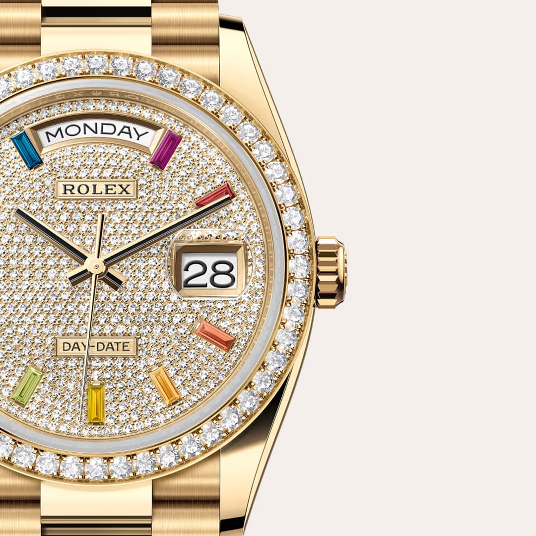 Rolex Day-Date 36  Oyster, 36 mm, yellow gold and diamonds  Reference 128348RBR thumbnail 6