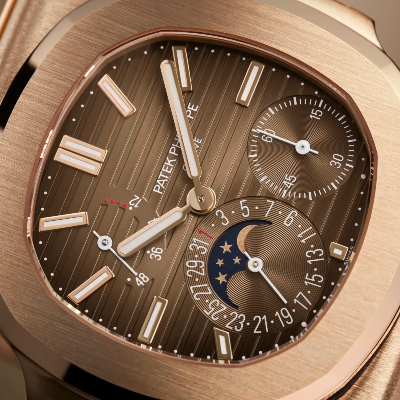 Patek Philippe Nautilus Moon Phase Rose Gold Watch 5712/1R-001 thumbnail 7