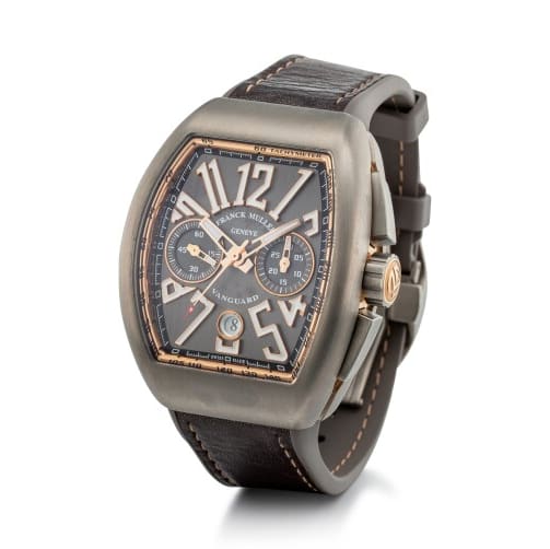 Franck Muller Vanguard Chronograph, Ref V 45 CC DT, Men’s, Titanium, Leather Strap thumbnail 4