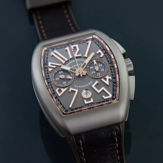 Franck Muller Vanguard Chronograph, Ref V 45 CC DT, Men’s, Titanium, Leather Strap thumbnail 7