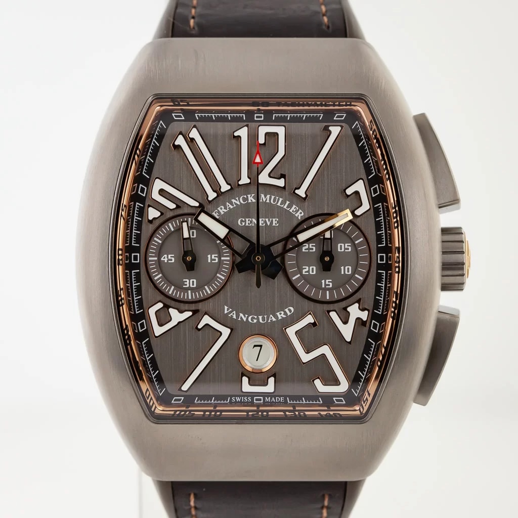 Franck Muller Vanguard Chronograph, Ref V 45 CC DT, Men’s, Titanium, Leather Strap thumbnail 5